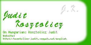 judit kosztolicz business card